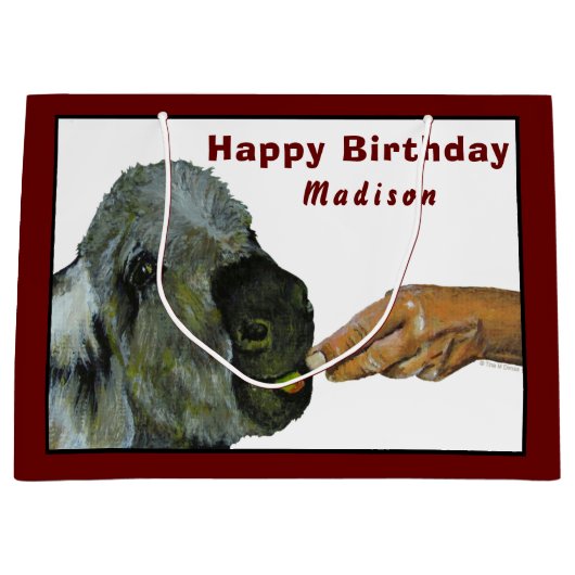 Donkey isst eine große Geschenktasche für Apple Große Geschenktüte (Vorderseite)