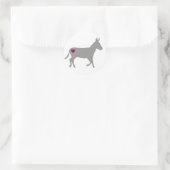 Donkey-Liebe-Circle-Aufkleber klein Runder Aufkleber (Tasche)