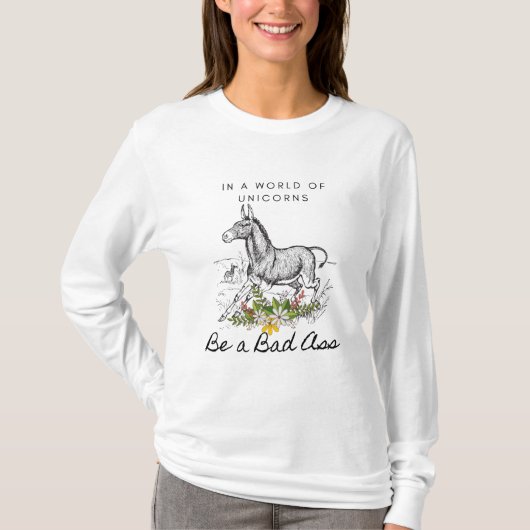 Donkey-Liebhaber Langarm-T - Shirt (Vorderseite)