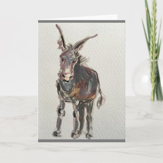 Donkey Lover Blank Card Dankeskarte (Vorderseite)