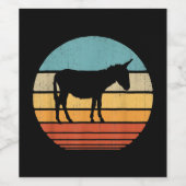 Donkey Lover Geschenk | Bauerngeschenkideen Weinetikett (Einzelnes Label)