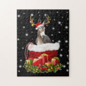 Donkey Lover Geschenk| Happy Donkey Frohe Weihnach Puzzle (Vertikal)