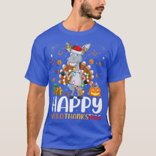 Donkey Lover Halloween Christmas Happy Hallothanks T-Shirt