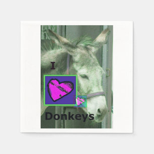 Donkey Lovers Paper Napkins Serviette