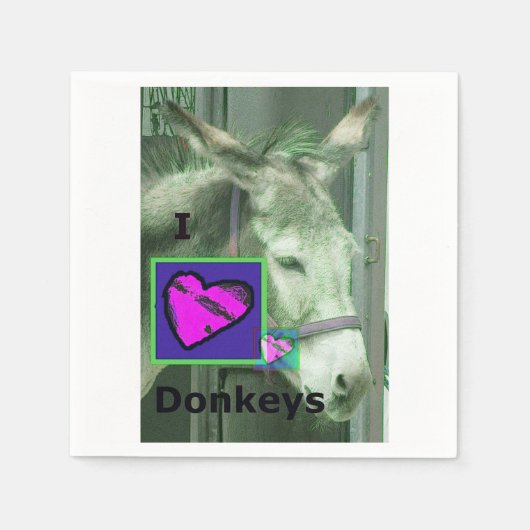 Donkey Lovers Paper Napkins Serviette (Vorderseite)