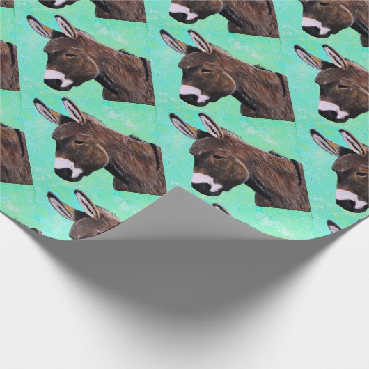 Donkey-Malerei Geschenkpapier (Ecke)