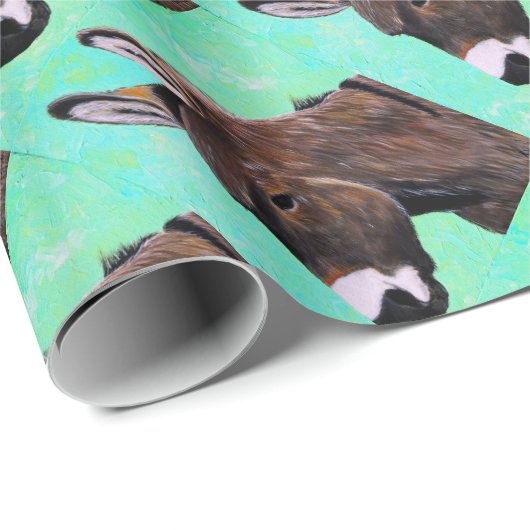 Donkey-Malerei Geschenkpapier (Rolleneckpunkt)