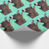 Donkey-Malerei Geschenkpapier (Ecke)
