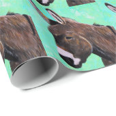 Donkey-Malerei Geschenkpapier (Rolleneckpunkt)