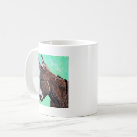 Donkey-Malerei Kaffeetasse (Vorderseite Links)