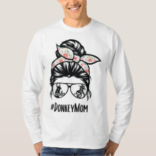 Donkey Mama Messy Bun Life Haare Brille für Donkey T-Shirt
