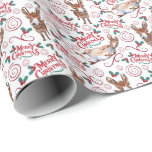 Donkey Merry Christmas Wrapping Paper Geschenkpapier<br><div class="desc">Donkey Frohe Weihnachtswrapping Papier. Die Farbe des Papiers ist weiß. Erhältlich in mehreren Farben,  Größen und zwei Oberflächen. www.hotpocketgraphics.com</div>