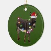 Donkey mit Hat Lights Weihnachten Keramik Ornament (Links)