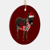 Donkey mit Hat Scaft Weihnachten Keramik Ornament (Rechts)