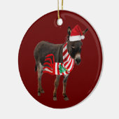 Donkey mit Hat Scaft Weihnachten Keramik Ornament (Links)