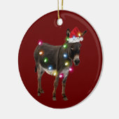 Donkey mit Hutschuh Weihnachten Keramik Ornament (Links)