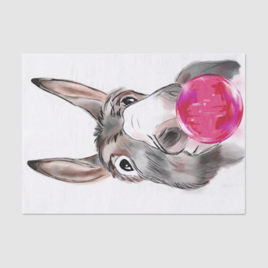 Donkey mit Kaugummi-Cartoon Seidenpapier (Vorderseite)