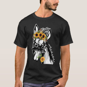 Donkey mit Kopf Bandana Sonnenblumenfarm Tiergra T-Shirt