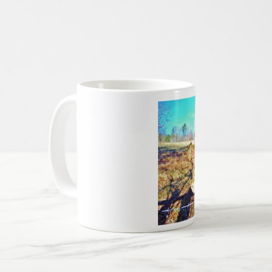 Donkey mit Rose Cross Kaffeetasse (Vorderseite Links)