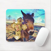 Donkey mit Rose Cross Mousepad (Mit Mouse)