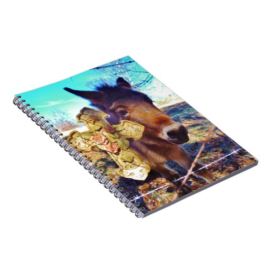 Donkey mit Rose Cross Notizblock (Rechte Seite)