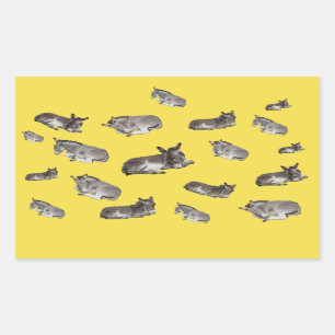 Donkey Multi Rechteckiger Aufkleber