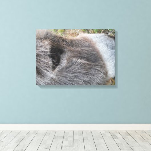 Donkey Nah - Das Gesicht Leinwanddruck (Insitu (Holzboden))