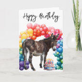 Donkey-Niedliche Geburtstag Karte (Vorderseite)