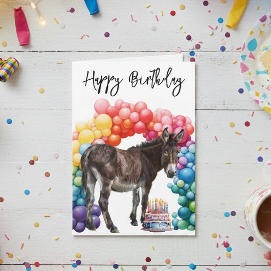 Donkey-Niedliche Geburtstag Karte