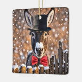Donkey Niedlicher und sonniger Weihnachtsurlaub Keramikornament (Links)