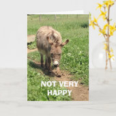 DONKEY NOT VERY HAPPY SAD/BLUE - LIFE WITHOUT YOU! KARTE (Gelbe Blume)