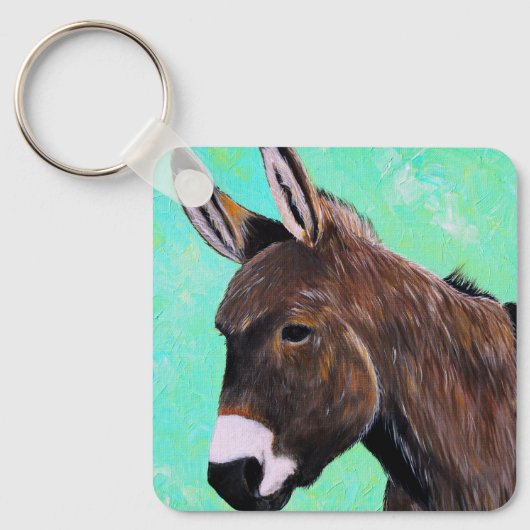 Donkey Painting-Schlüsselanhänger Schlüsselanhänger (Vorderseite)
