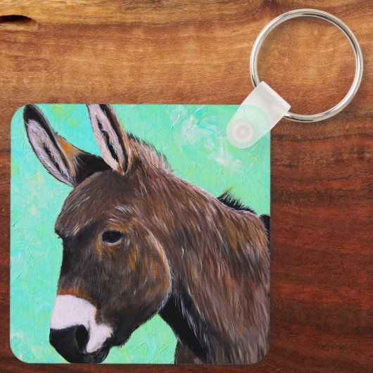 Donkey Painting-Schlüsselanhänger Schlüsselanhänger (Rückseite)