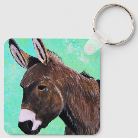 Donkey Painting-Schlüsselanhänger Schlüsselanhänger (Rückseite)
