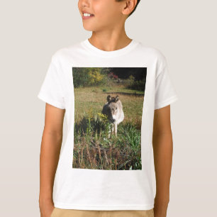 Donkey Picking Gelben Herbst Wildblumen T-Shirt