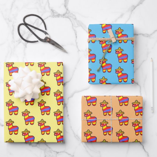 Donkey Pinata! Geschenkpapier Set (Vorderseite)