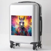 Donkey Pink Brille, Regenbogenhaar Aufkleber (Koffer)