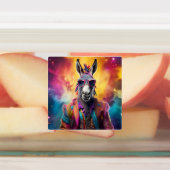 Donkey Pink Brille, Regenbogenhaar Etiketten (Befestigt)