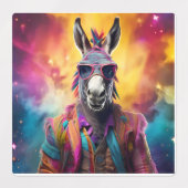 Donkey Pink Brille, Regenbogenhaar Etiketten (Design 1)