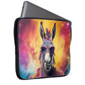 Donkey Pink Brille, Regenbogenhaar Laptopschutzhülle (Vorne Rechts)