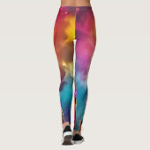 Donkey Pink Brille, Regenbogenhaar Leggings (Rückseite)