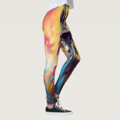 Donkey Pink Brille, Regenbogenhaar Leggings (Rechts)