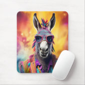 Donkey Pink Brille, Regenbogenhaar Mousepad (Mit Mouse)