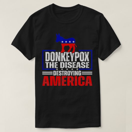 Donkey Po die Krankheit zerstört Amerika Funny Ant T-Shirt (Design vorne)