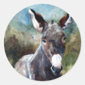 Donkey Portrait Sticker (Vorderseite)