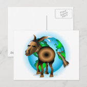 Donkey Postkarte (Vorne/Hinten)