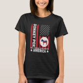 Donkey Pox Disease Distressed USA Flag Destroying  T-Shirt (Vorderseite)