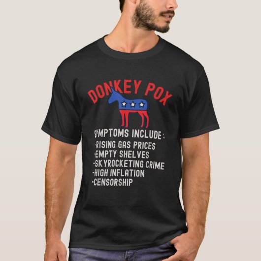 Donkey Pox Konservative Republikanerin Anti Biden  T-Shirt (Vorderseite)