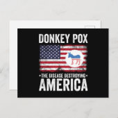 Donkey Pox The Disease Destroying America Postkarte (Vorne/Hinten)