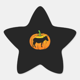 Donkey Pumpkin   Funny Donkey Halloween Items Stern-Aufkleber
